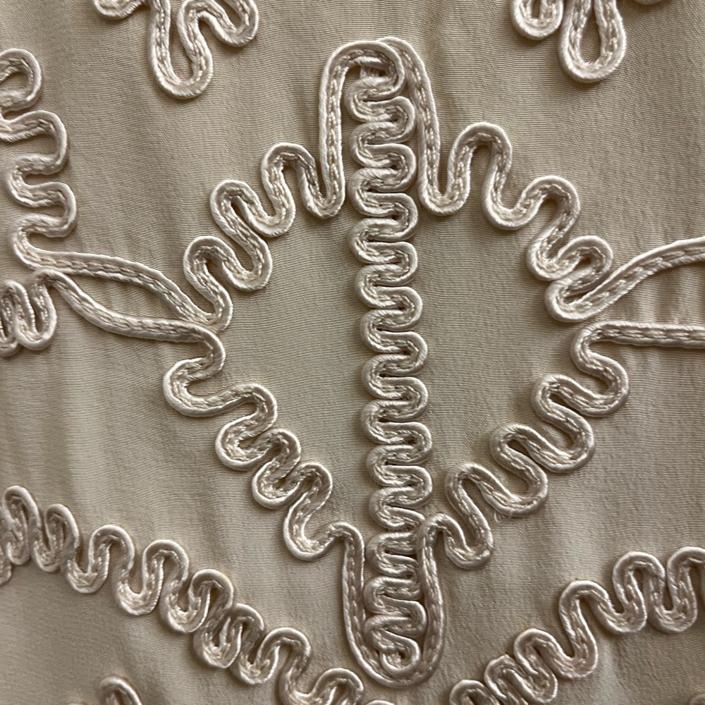 BCBGMaxAzria Cream Tiered Sheath Mini Dress - Picture 3 of 8